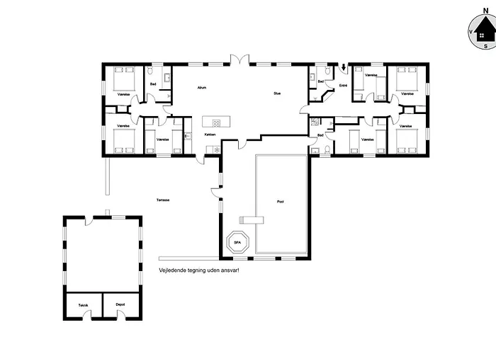 Large 18-person Pool House With Activity Room, Built In 2011